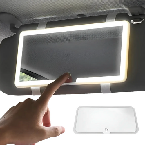 NovaMirror® - Espejo con 3 tonos de luz led para carro